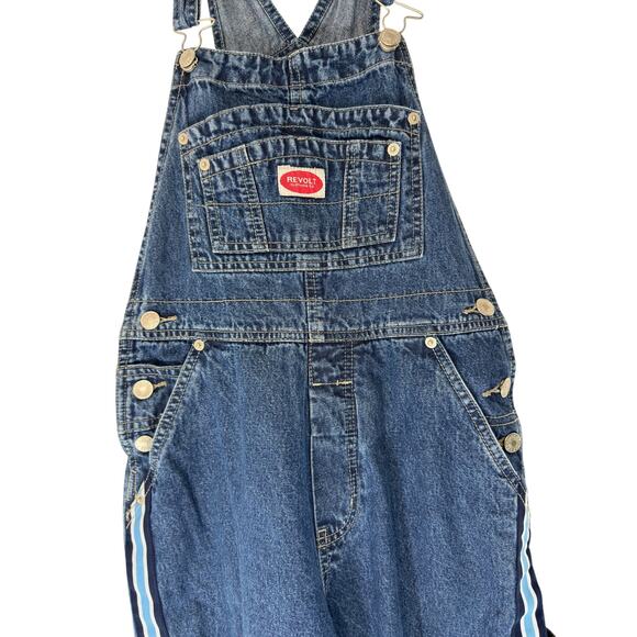 Revolt Clothing Co. Y2K Denim Overalls Women's Casual Rugged Straight Leg Small - Picture 6 of 15
